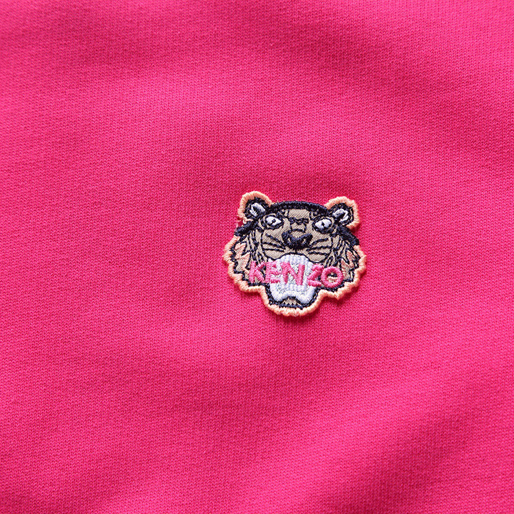 kenzo/高田贤三 经典虎头刺绣logo纯色女卫衣 f752sw796952