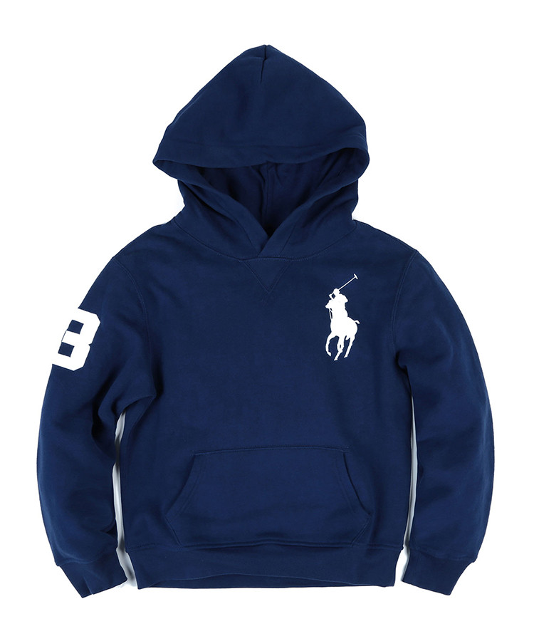 ralph lauren/拉夫劳伦 经典刺绣logo纯色棉质连帽卫衣 男童卫衣/绒衫