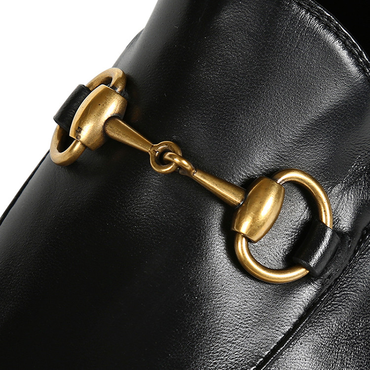 gucci/古驰 休闲马蹄扣羊皮男士乐福鞋 休闲鞋 可踩跟 407314dlc00