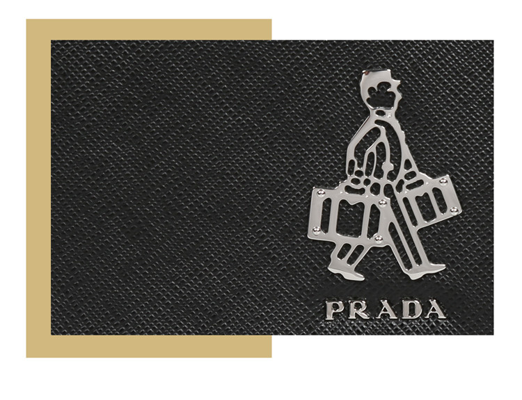 prada/普拉达 男士金属logo牛皮手拿包 长款钱包 2vf0569z2o1m
