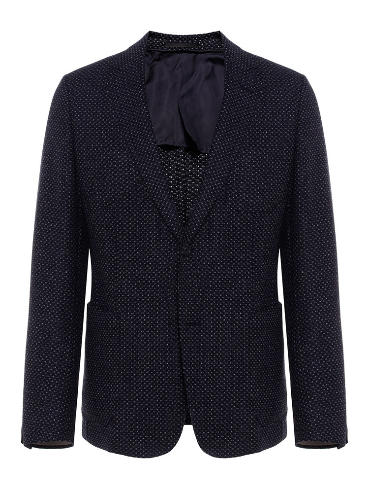 ermenegildo zegna/杰尼亚 复古羊绒毛呢编织纹单西 男士西服 6507821