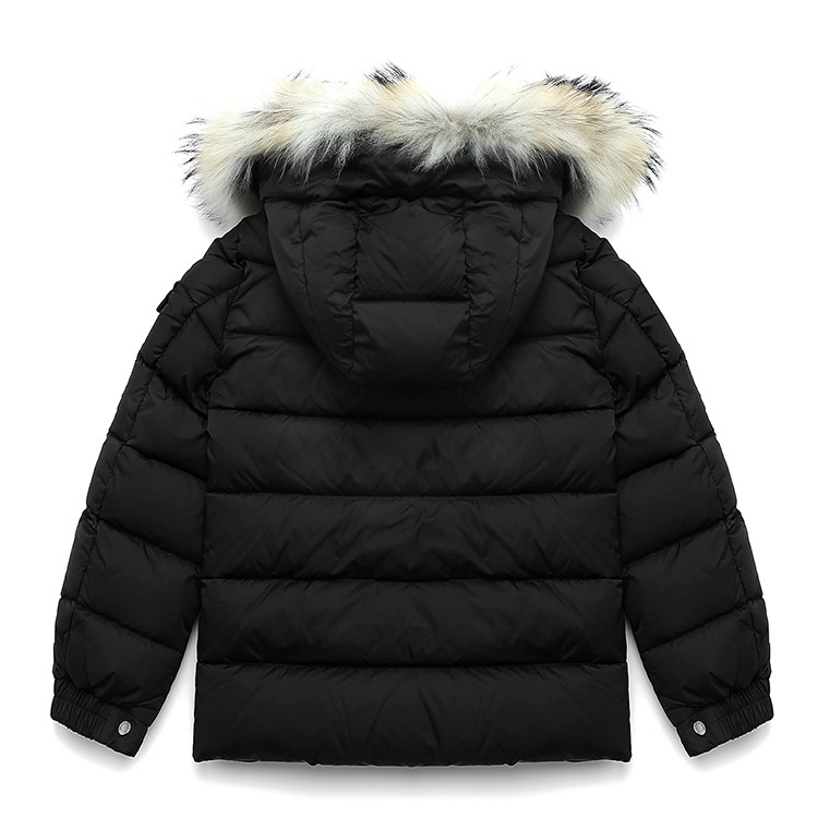 moncler/蒙克莱 连帽毛领儿童羽绒服 c2954419862568352 黑色 14a