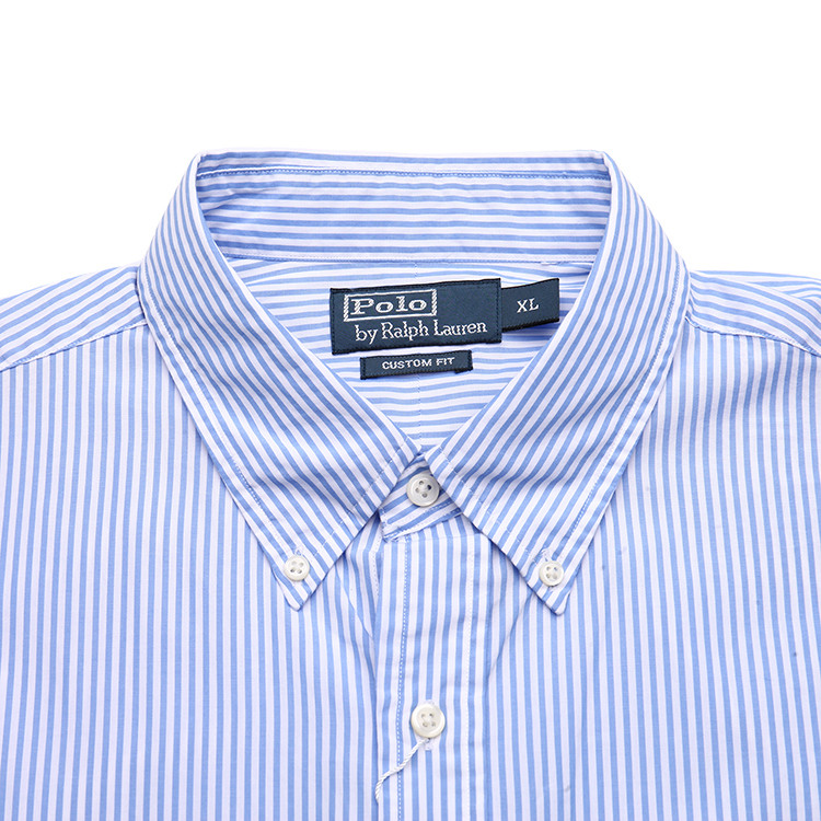 ralph lauren/拉夫劳伦 简约条纹刺绣logo纯棉 男士长袖衬衫 a04w3