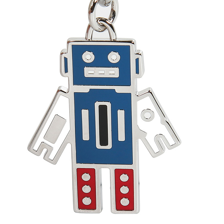 prada/普拉达 机器人挂饰十字纹牛皮钥匙扣 2pp040053