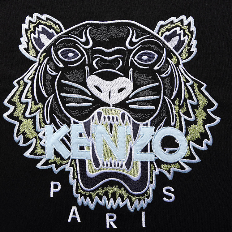 【17春夏】kenzo/高田贤三 经典虎头刺绣logo印花 男卫衣 f755sw0014