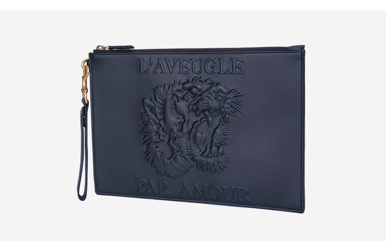 gucci/古驰 男士黑色牛皮手拿包 473961 dywlt