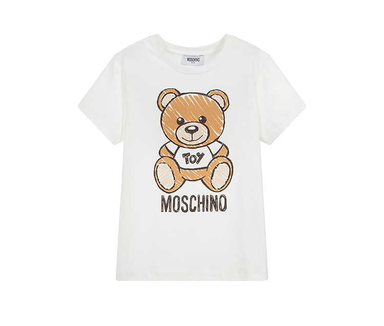 19春夏新品 moschino kids/moschino kids 男女童同款混紡小熊圖案t恤