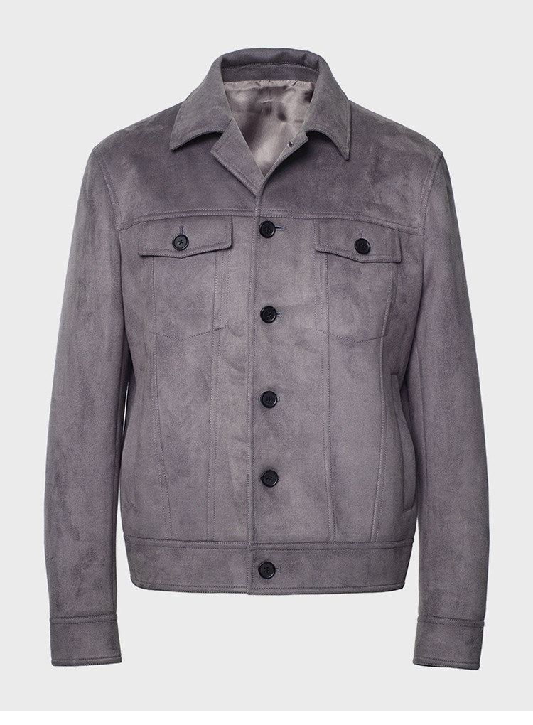 arcatelier/arcatelier 男士夹克 2017秋冬新款复古鼠灰色典卡车司机