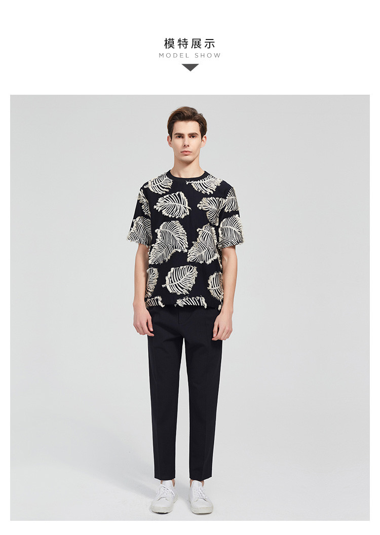 wear】arcatelier/arcatelier 男士短袖t恤 春夏新款男装花纹短袖t恤