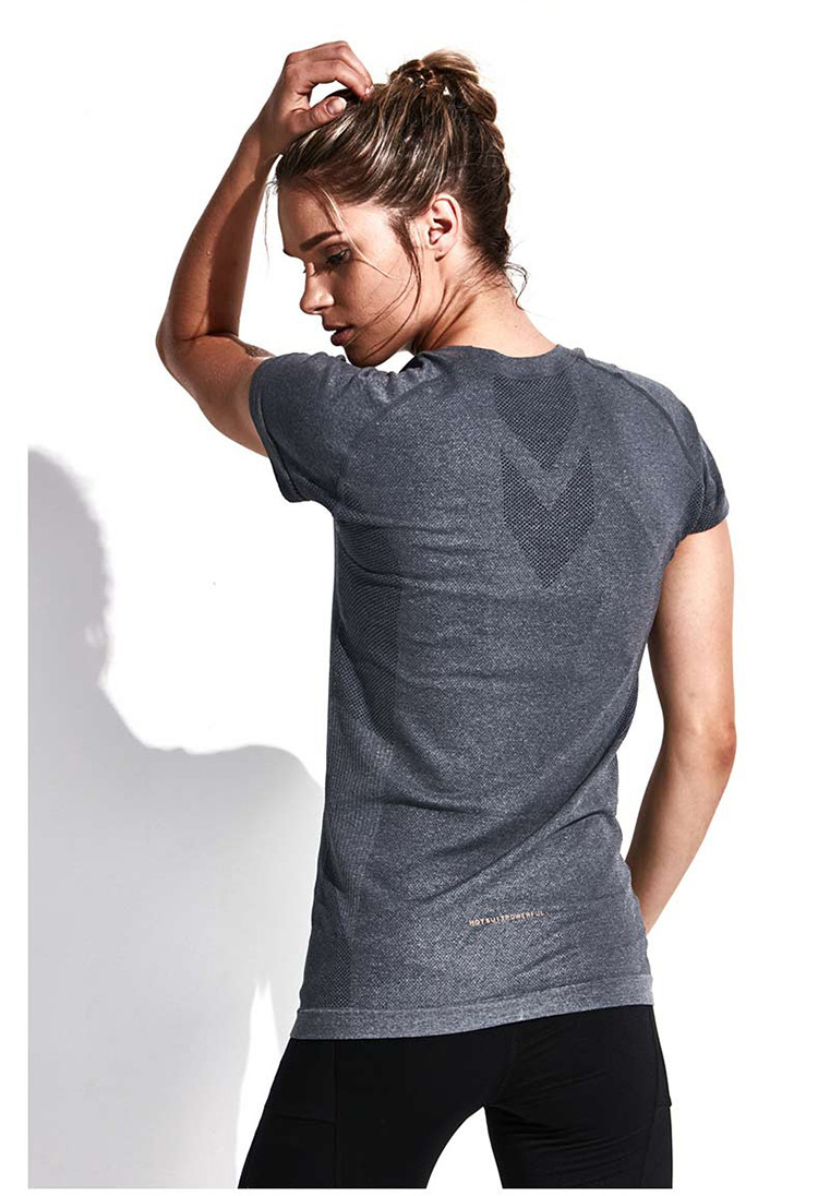 后秀/hotsuit 2019年夏季 女式t恤 健身短袖女 跑步运动服圆领t恤