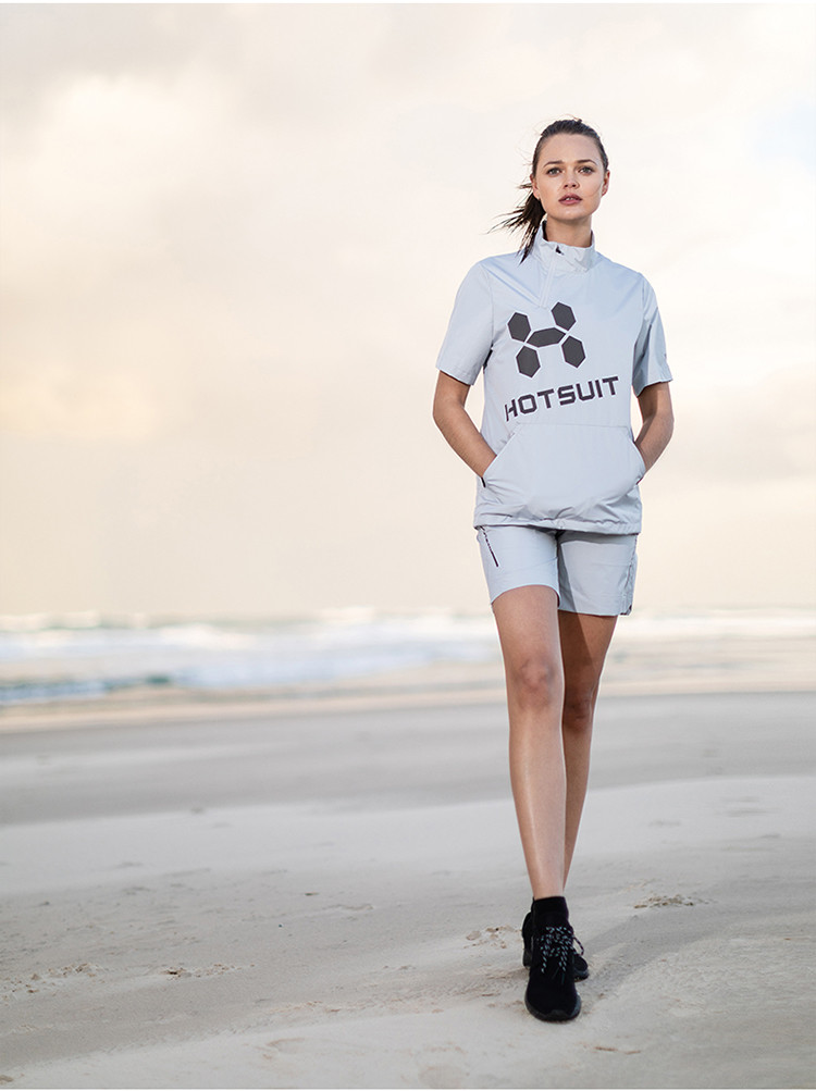 美国hotsuit暴汗服女套装短袖爆汗服夏季跑步运动发汗服爆汗服