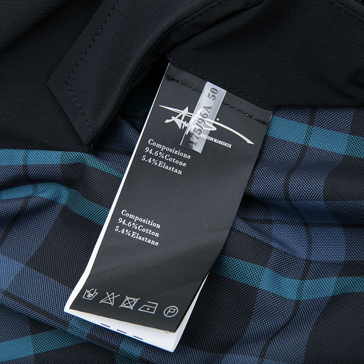 安德鲁·麦肯锡 男士春夏新款蓝绿色运动风夹克/卫衣料拼格子/多袋