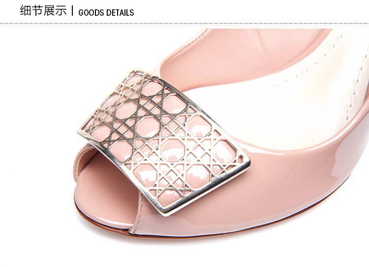 dior/迪奥牛皮女鞋鱼嘴鞋女士高跟鞋kca707nav