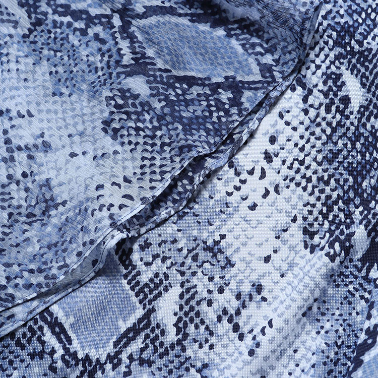 【19春夏】牛仔蓝蛇纹图案女士连衣裙裹身裙diane von furstenberg