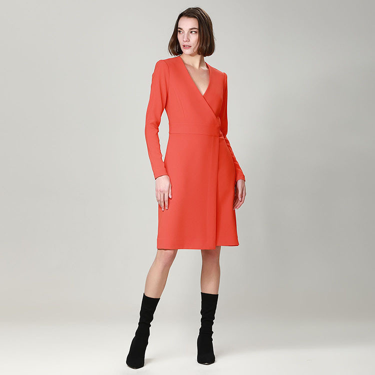 石榴红女士连衣裙diane von furstenberg/dvf