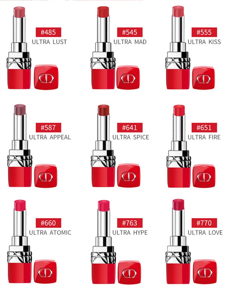 【dior迪奥 口红】dior/迪奥克里斯汀烈艳蓝金挚红唇膏 3.