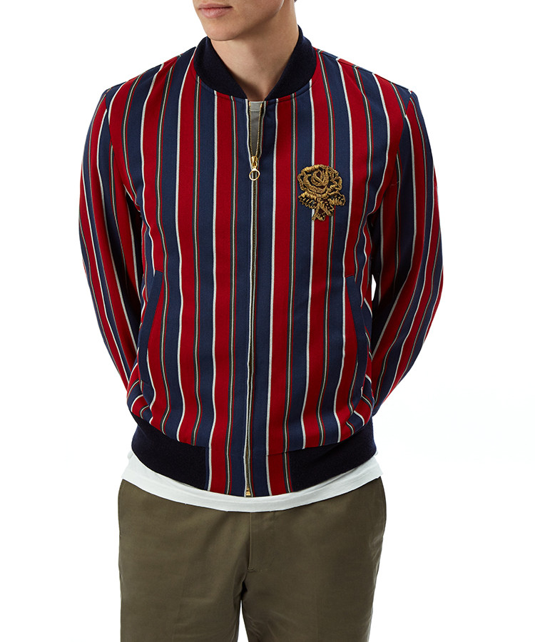 kent&curwen/肯迪文[贝克汉姆系列]2017秋冬65%羊毛 35%棉棒球领常规