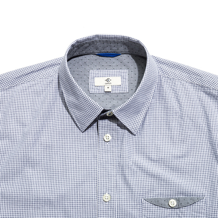 cerruti 1881/卓诺迪1881男士衬衫.蓝色细格纹