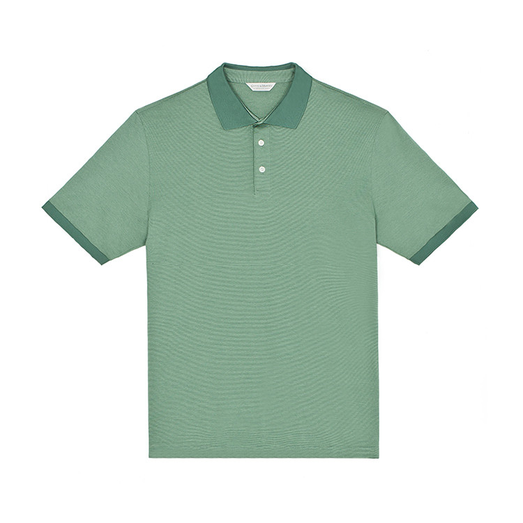 gieves&hawkes/君皇仕 粉绿色男士短polog35h9ei07143