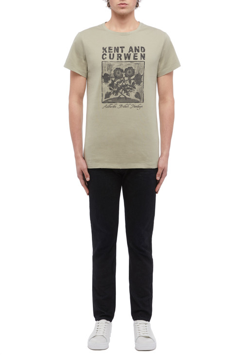 kent&curwen/肯迪文绿色男士短袖t恤k3770tm09143