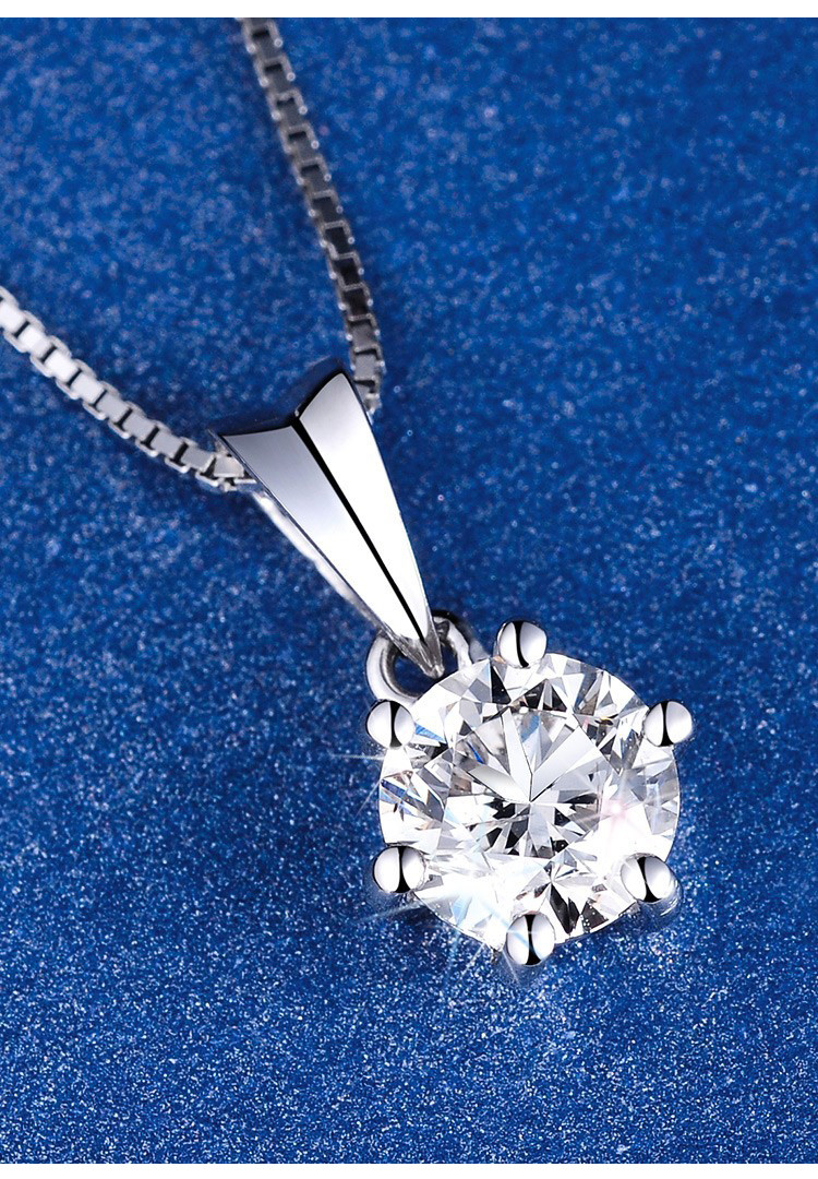 gzuan/古钻 30分经典皇冠六爪18k金钻石吊坠