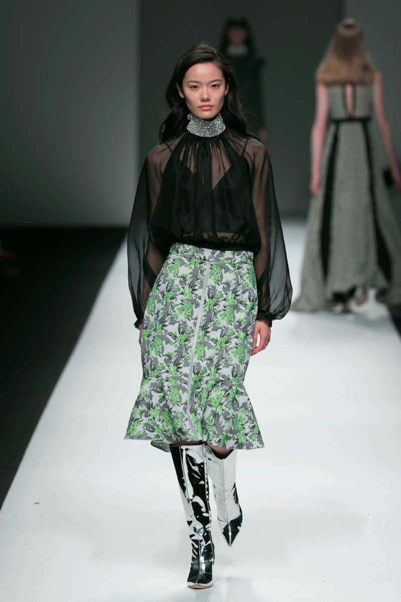 【designer womenwear】anirac/anirac真丝上衣女士长袖衬衫