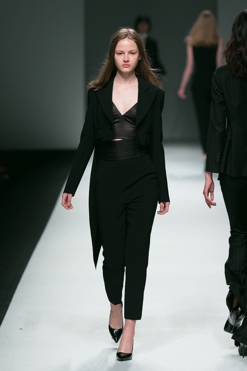 【designerwomenwear】anirac/anirac黑色小脚裤女士休闲裤