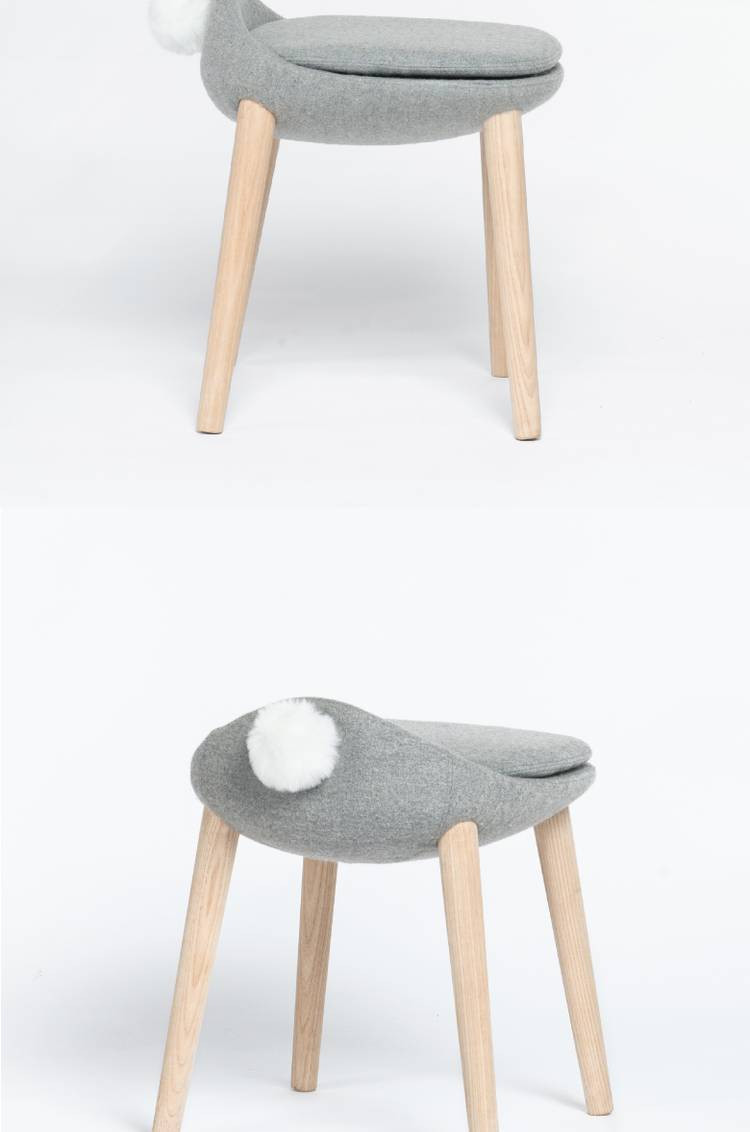 yousuo/有所 喜兔椅设计师趣味动物原创家具小户型现代简约餐椅兔尾巴