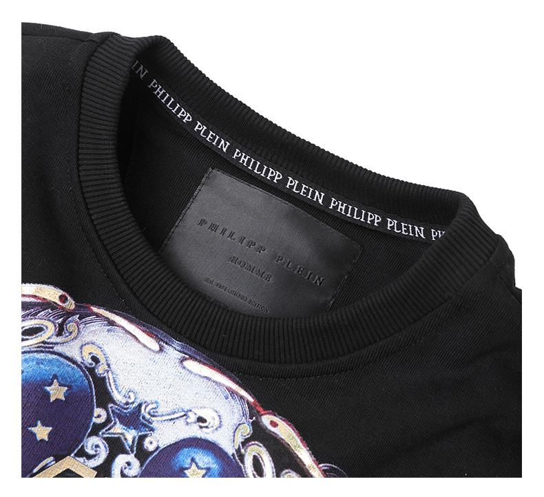 philipp plein/菲利普·普兰 男卫衣 长袖圆领 纯棉时尚休闲印花卫衣