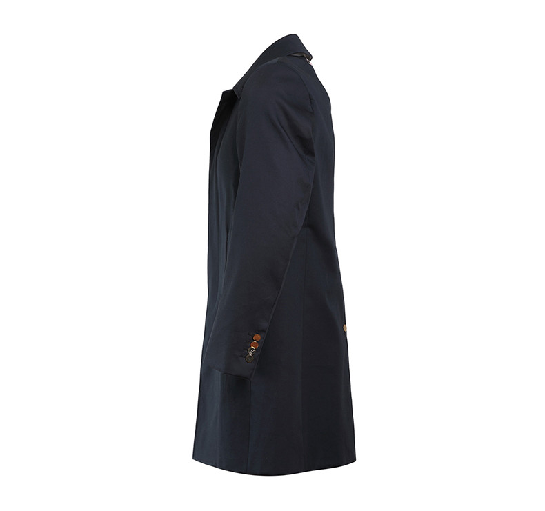 thom browne/thom browne/汤姆.布朗 深蓝色经典款男士大衣全棉