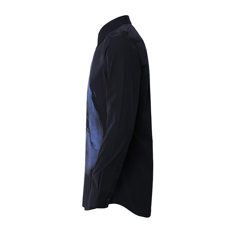 19春夏新品 givenchy/纪梵希 男士长袖衬衫 休闲时尚霸气鲨鱼印花图案