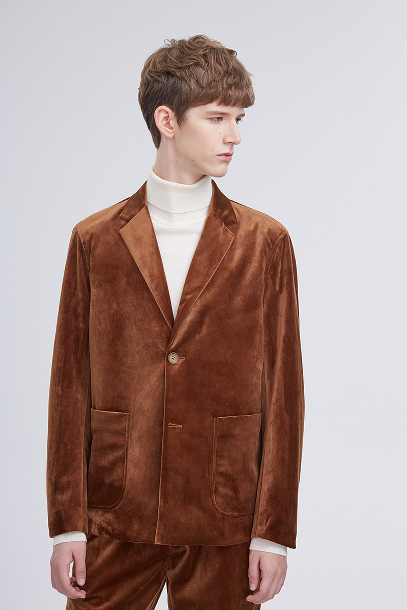 【designermenwear】depot3/depot3品牌18秋冬新品丝绒男士西服