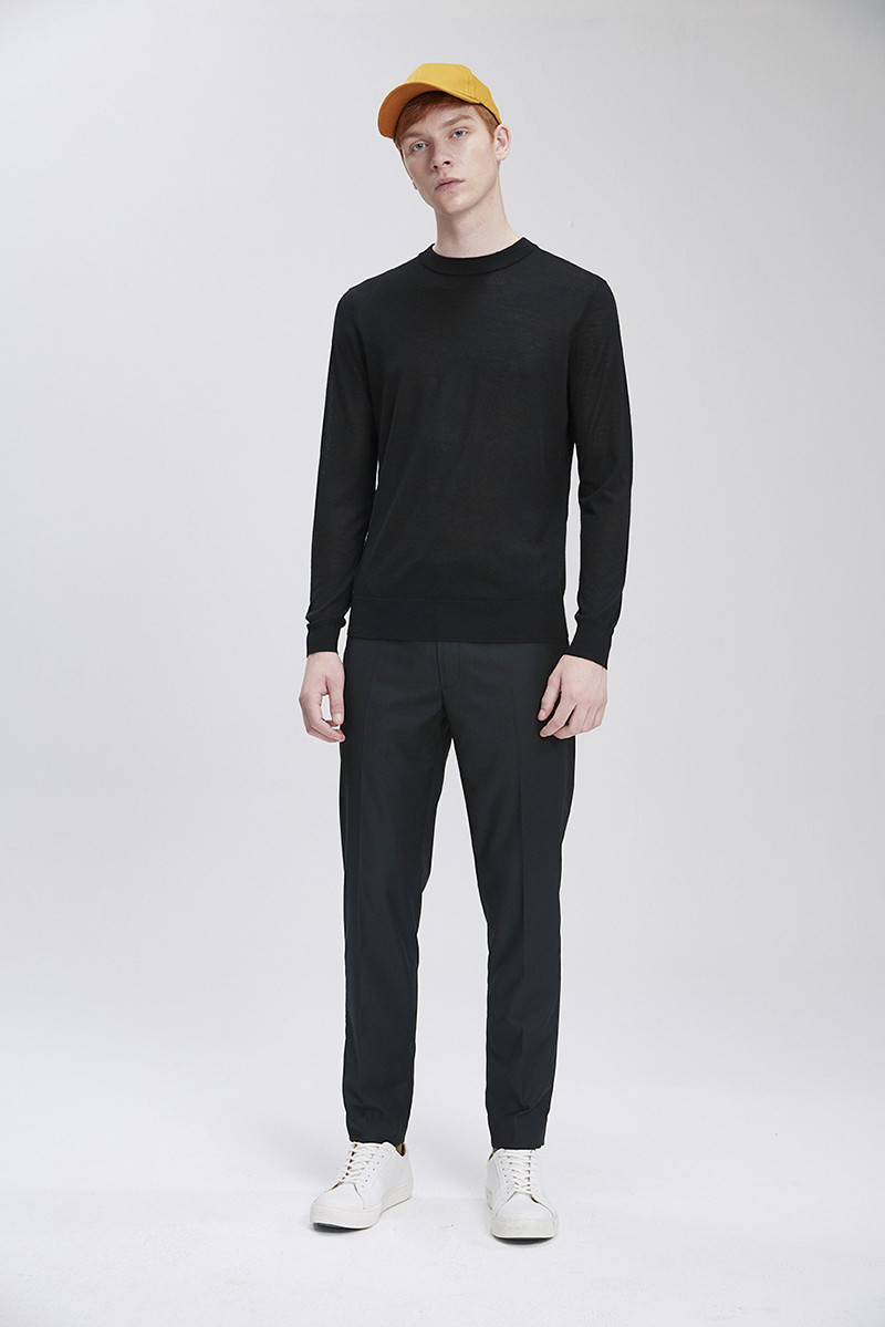 【designermenwear】depot3/depot3男装设计品牌跳色通勤男士针织衫