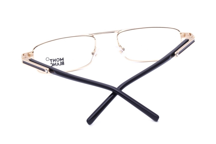 18秋冬新品montblanc/万宝龙近视镜架男士方框眼镜框架金色框光学镜