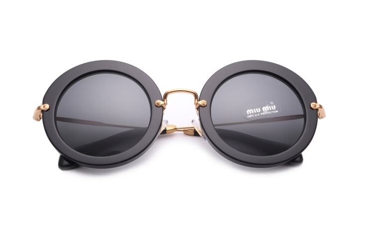 miumiu缪缪太阳镜smu13n女士圆框墨镜经典明星款太阳眼镜范冰冰同款