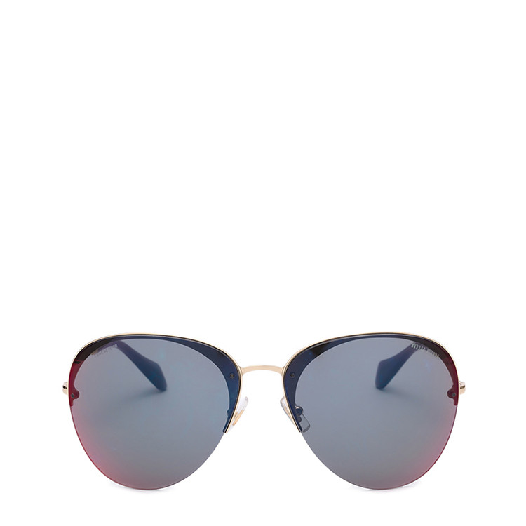 miumiu/缪缪 太阳镜 smu53p 女士半框彩膜墨镜 细框眼镜 蛤蟆镜