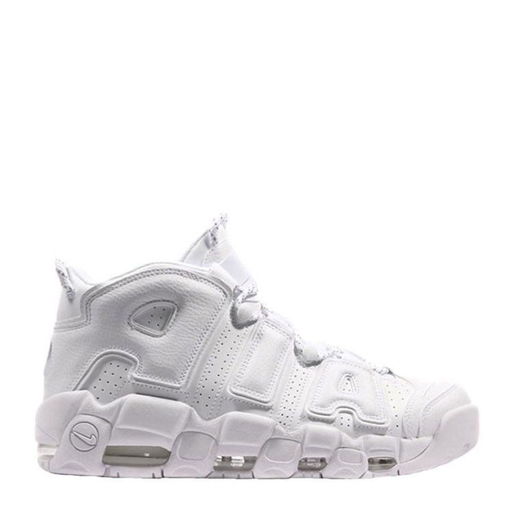 nike/耐克 2017秋季 男款 air more uptempo 纯白大air皮蓬休闲篮球鞋