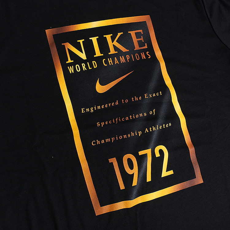 耐克nike 男 dry gold banner金色logo图案圆领透气运动休闲篮球短袖