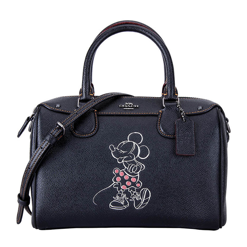 coach/蔻驰 女士 迪士尼系列皮质手提肩背斜挎桶包 f29356