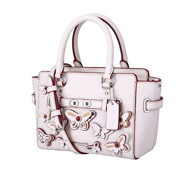 coach/蔻驰女士白色真皮蝴蝶款手提单肩斜挎包 f59810 sv/ha