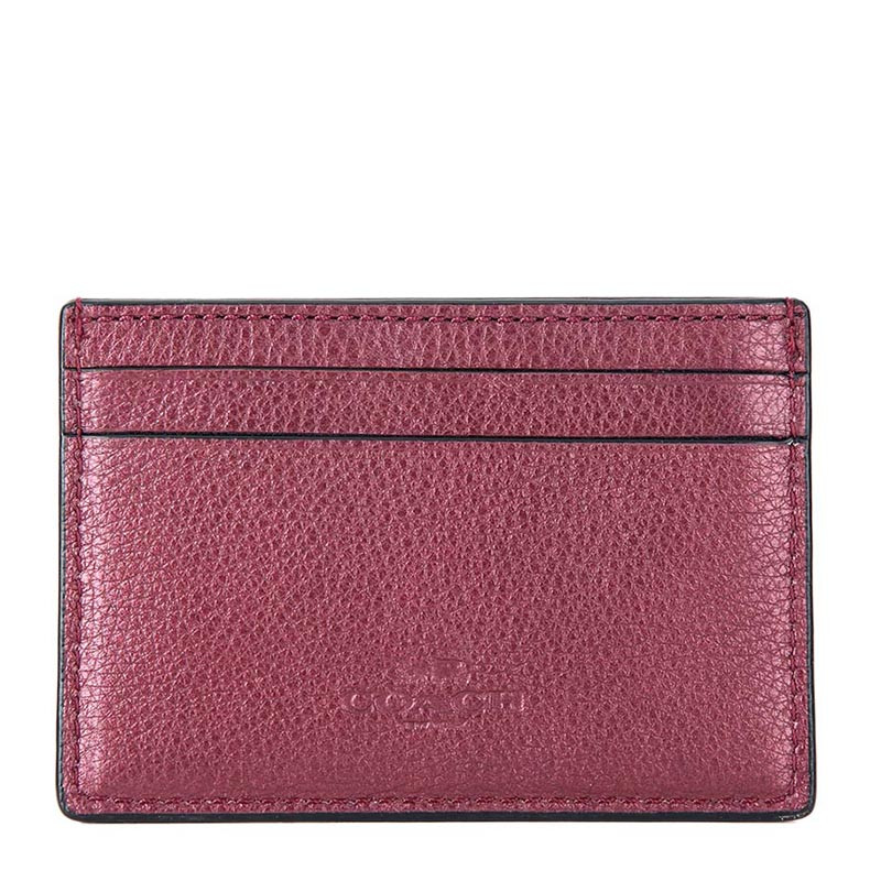 coach/蔻驰 女士酒红色[皮质卡包卡夹 f23760 immj9