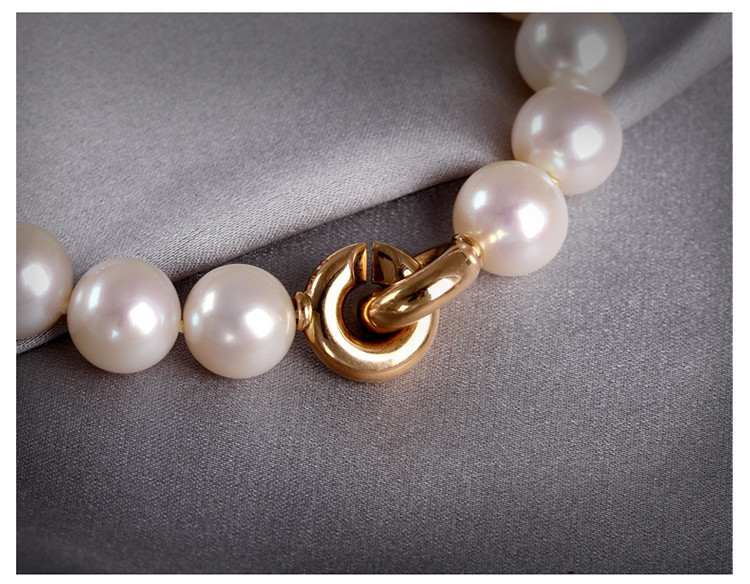 ruans/阮仕g18k金淡水珍珠项链 白色 均码