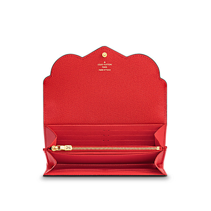 louis vuitton/路易威登 18年新款爱情鸟系列 女士老花钱包 帆布/配皮