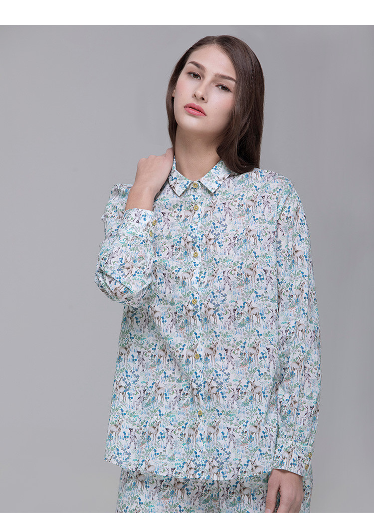 dare one/dare one liberty wonderland系列碎花翻领睡衣上装女睡衣