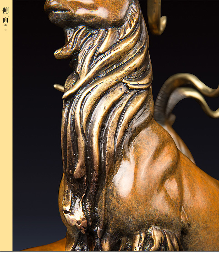 zbr/ 朱炳仁铜 精铜 三阳开泰 百年非遗铜羊家居新品艺术品摆件 家居