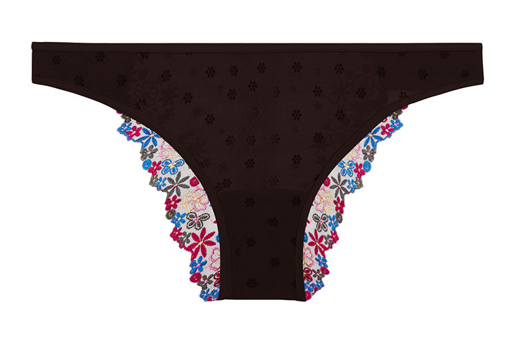 la perla/萝贝拉女士heather hills系列秋冬性感后臀薄纱花卉刺绣三角