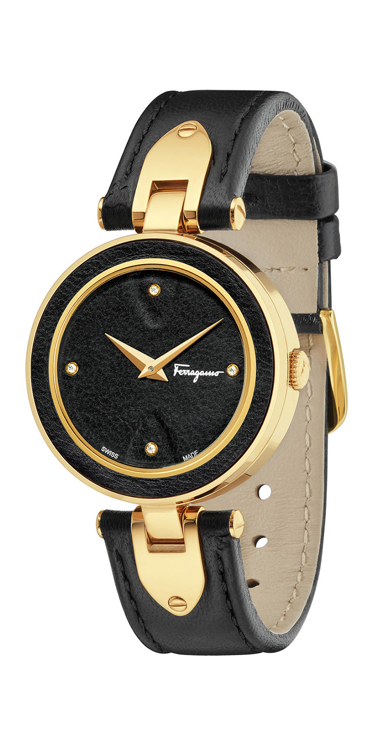 salvatore ferragamo/菲拉格慕gilio系列女士圆形石英腕表