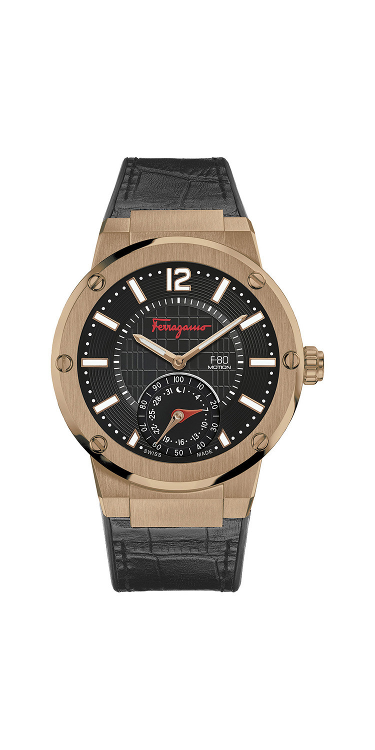 salvatore ferragamo/菲拉格慕f-80 motion系列男士圆形石英腕表,faz0