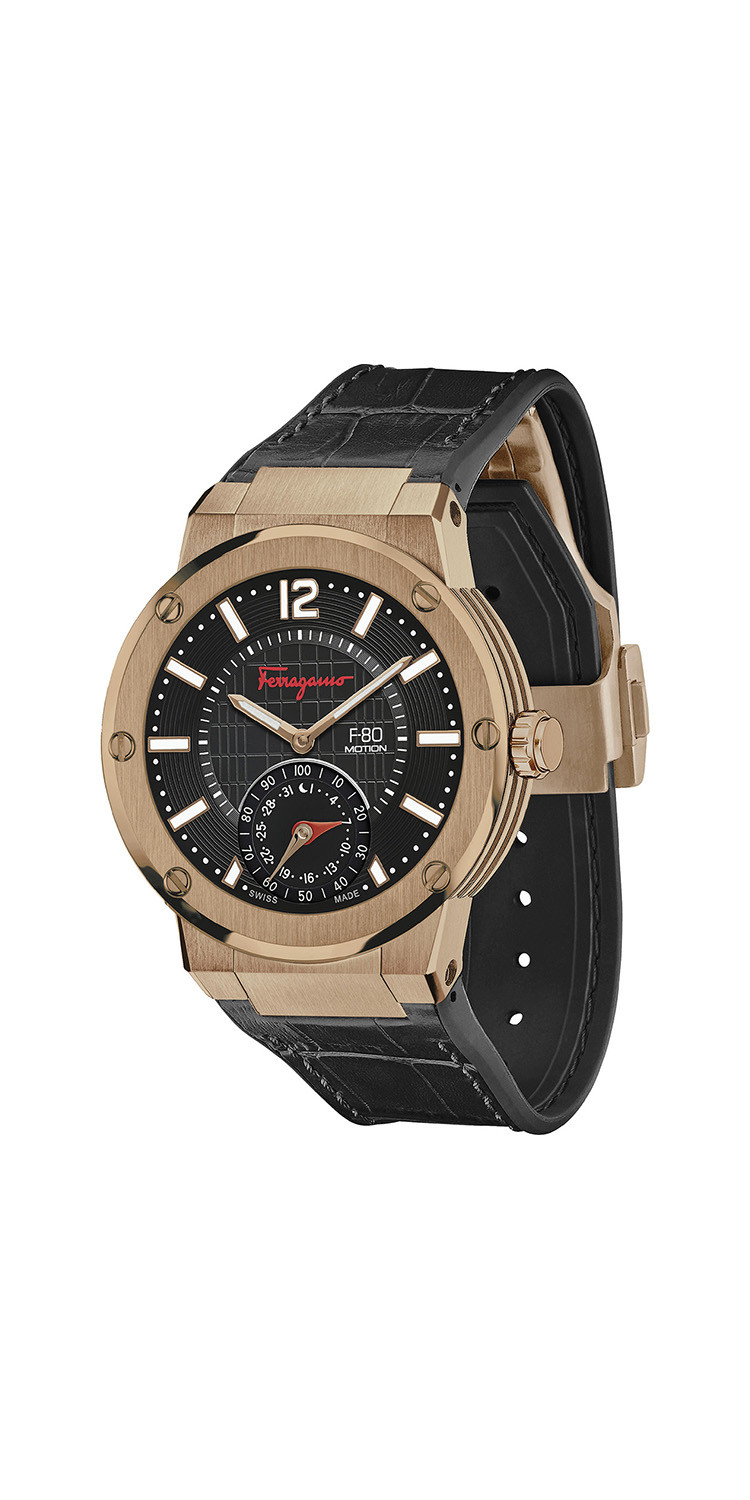 salvatore ferragamo/菲拉格慕f-80 motion系列男士圆形石英腕表,faz0