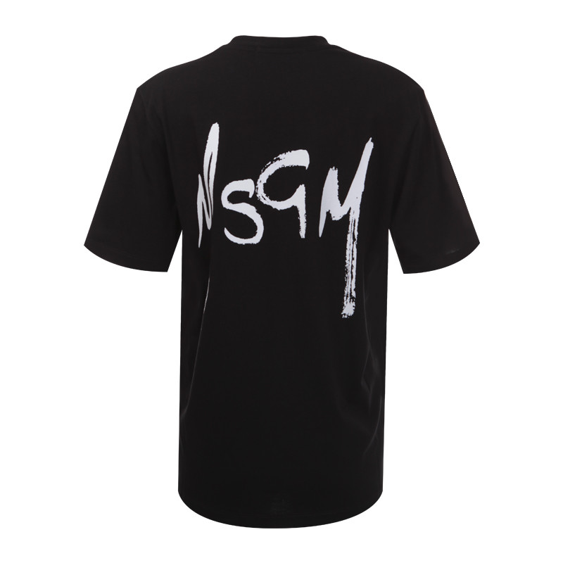 msgm/msgm 背面字母logo圆领女士短袖t恤